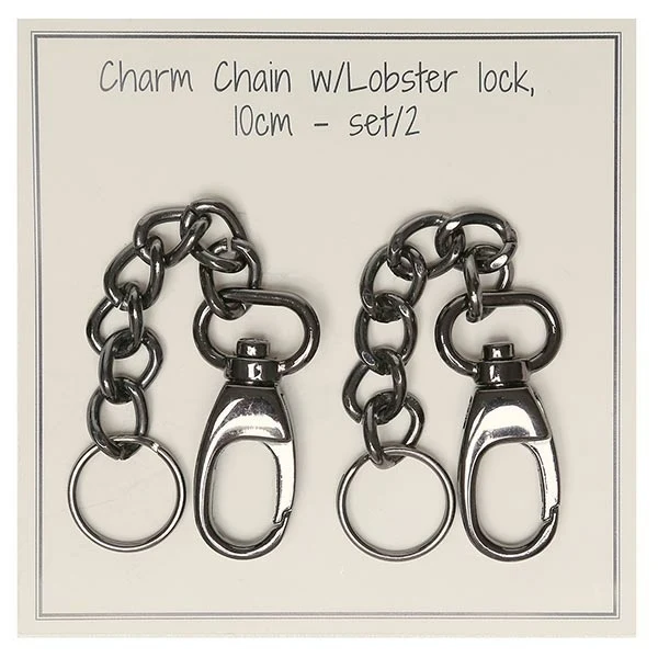 Go Handmade Charm Kæde, Lobster lås, 2 stk